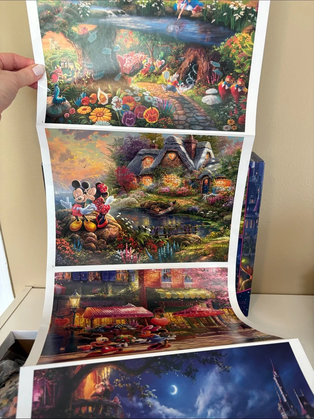 Disney Thomas Kinkade 4-Scene 500 Piece Puzzle Set